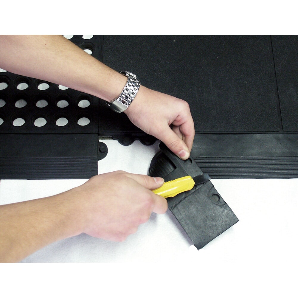 Produktabbildung Nr. 3: Miltex Leisten inkl. Ecken für Anti-Ermüdungsmatte Yoga Solid Oil und Yoga Octa Oil, männlich, schwarz, 1 Stk/VE