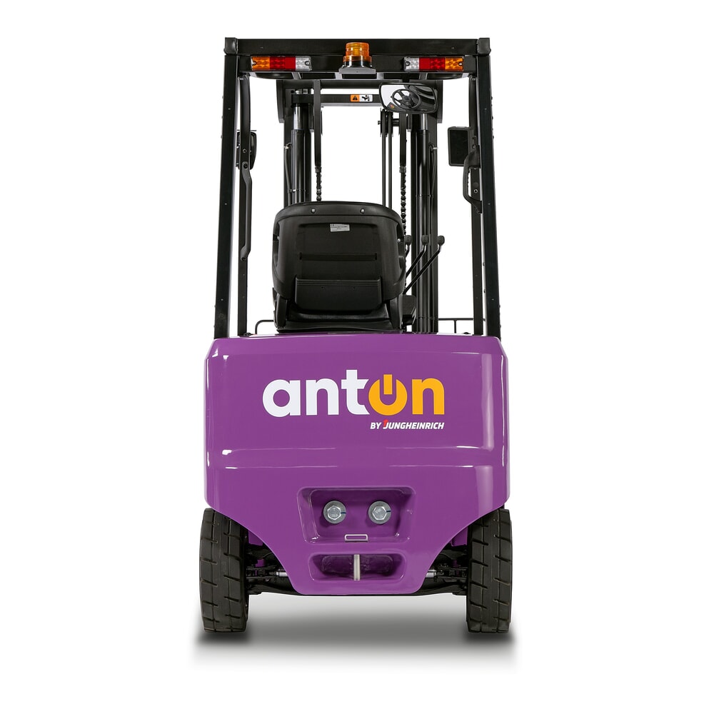 N° de l'image du produit 7 : AntOn by Jungheinrich chariot élévateur électrique CBH 2.0 avec mât télescopique double, hauteur de levage 3 300 mm, capacité de charge 2 000 kg, y compris chargeur externe 80 V, 100 A, CEE, 5 broches