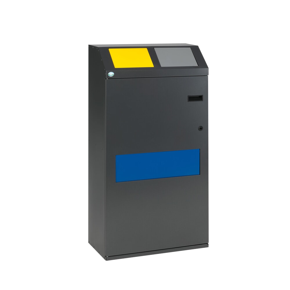 Illustration du produit: VAR® Wertstoffsammler WSS 115, in 2 Ebenen, mit 3 Innenbehältern, eisenglimmer