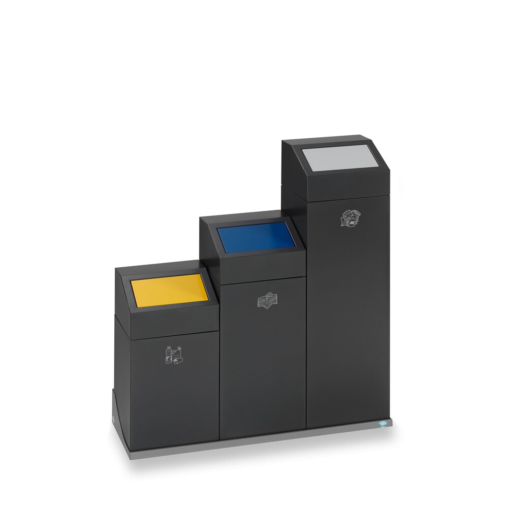 N° de l'image du produit 4 : VAR® Wertstoffsammler WSG 40E, für den Innenbereich, selbstlöschend, Inhalt 43 Liter, eisenglimmer, verkehrsgelb