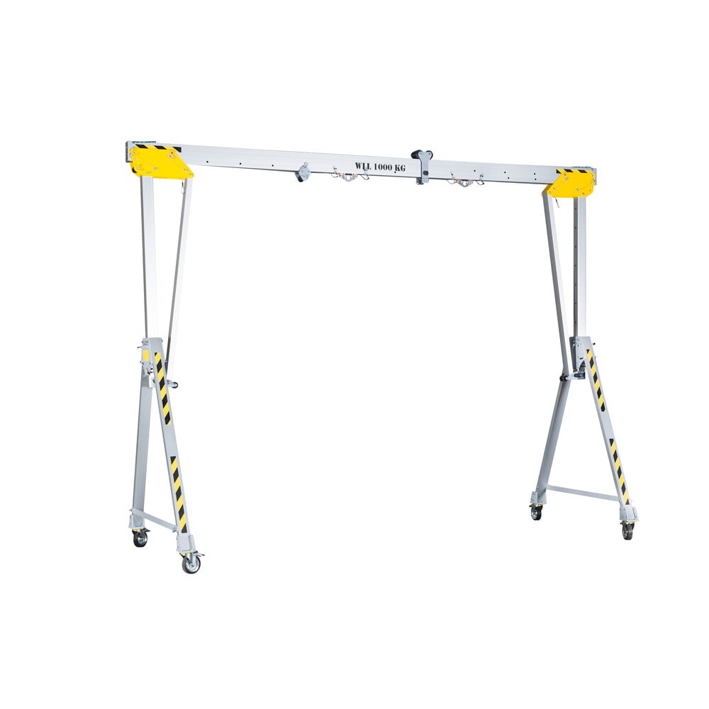 Produktabbildung Nr. 6: PLANETA Alu-Portalkran RLPK, inkl. Hebelzug, verfahrbar, Länge 2.000 mm, TK 1.750 kg, Grösse S