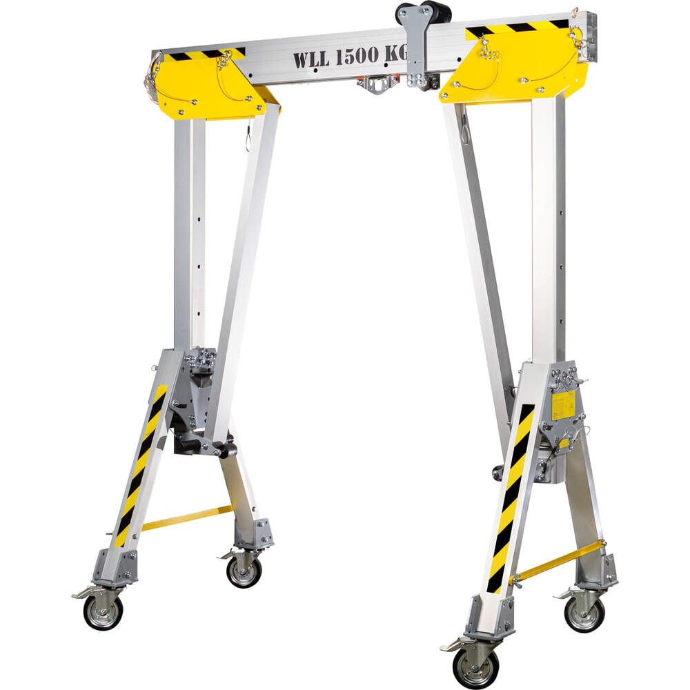 Produktabbildung Nr. 7: PLANETA Alu-Portalkran RLPK, inkl. Hebelzug, verfahrbar, Länge 2.000 mm, TK 1.750 kg, Grösse S