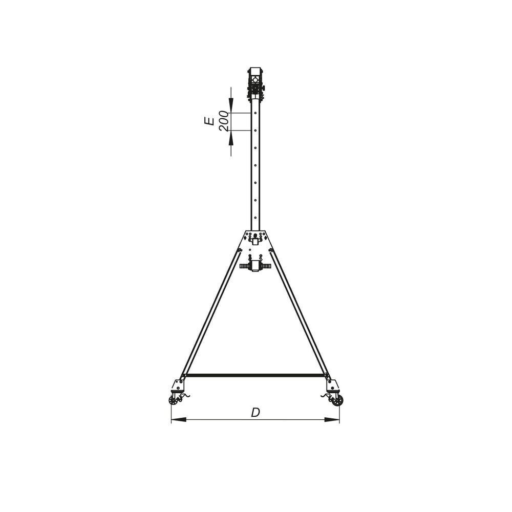 Produktabbildung Nr. 9: PLANETA Alu-Portalkran RLPK, inkl. Hebelzug, verfahrbar, Länge 2.000 mm, TK 1.750 kg, Grösse S