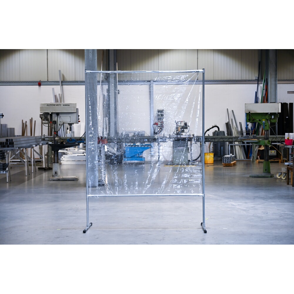 Produktabbildung: Schutzstellwand, BxH 1.400 x 2.000 mm, transparent