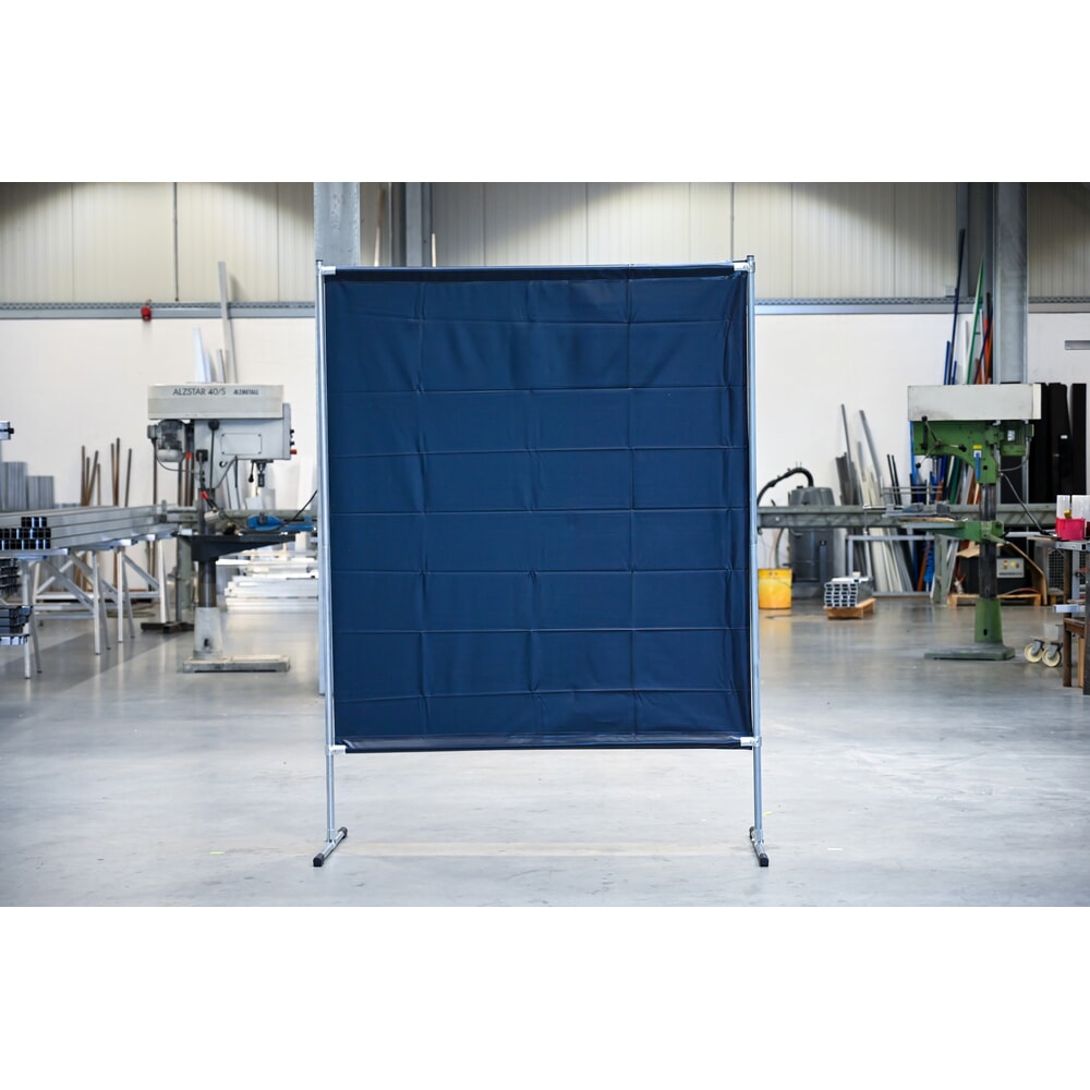 Produktabbildung: Schweisser-Schutzstellwand, nach ISO EN 25980 (EN 1598), BxH 1.400 x 2.000 mm, dunkelgrün/matt