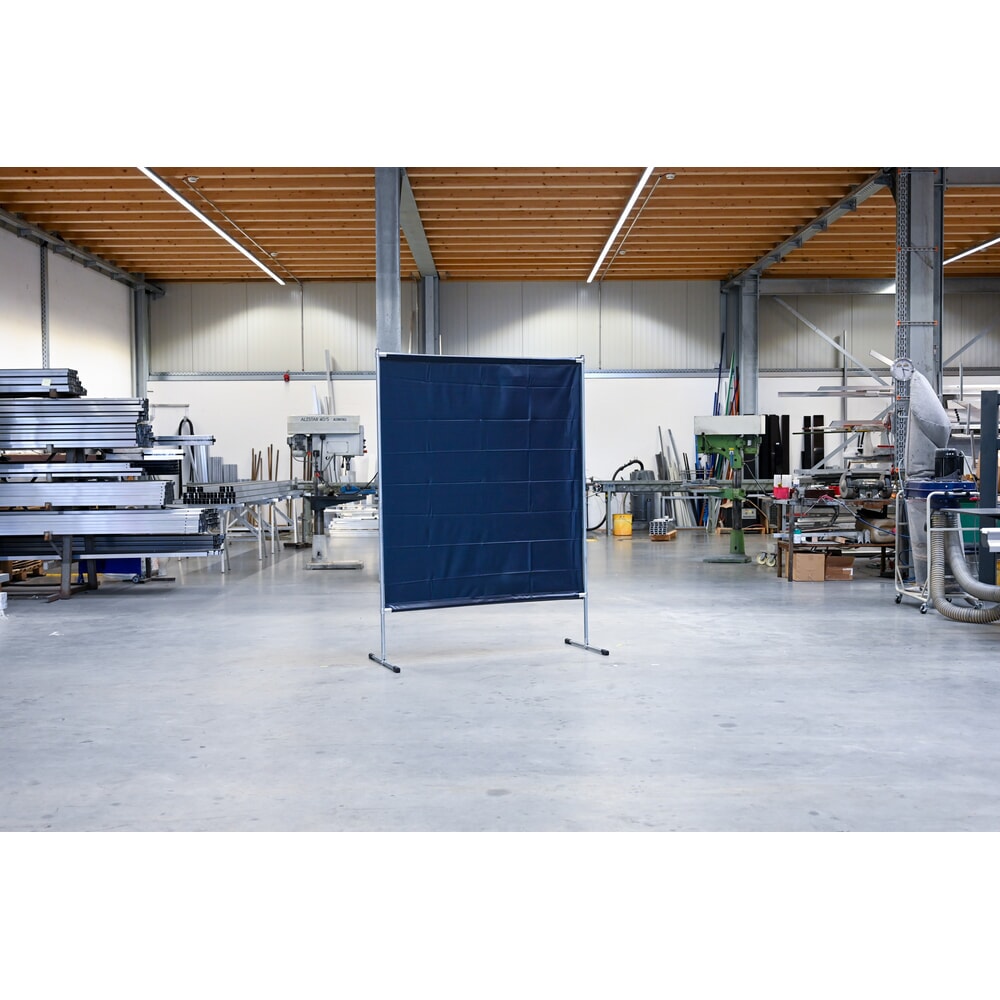 Produktabbildung Nr. 3: Schweisser-Schutzstellwand, nach ISO EN 25980 (EN 1598), BxH 1.400 x 2.000 mm, dunkelgrün/matt
