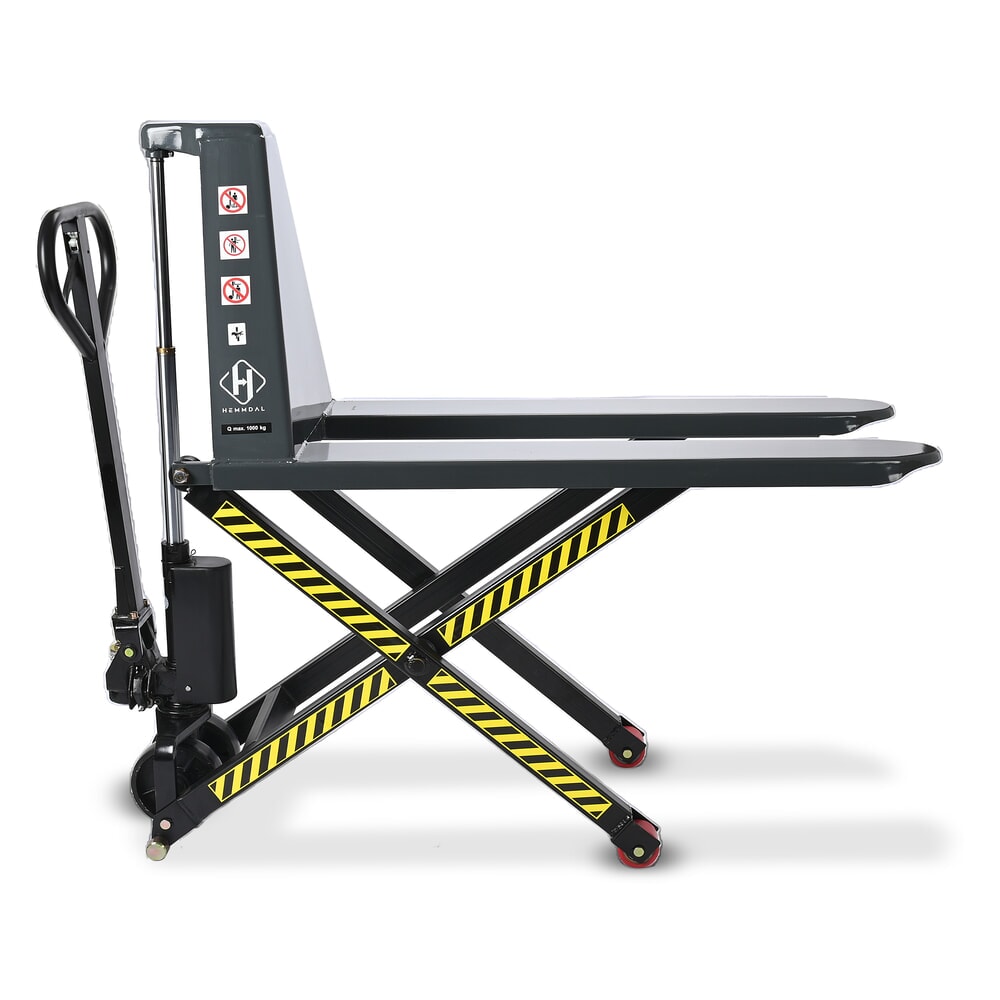Illustration du produit: Transpalette à ciseaux HEMMDAL PTM 1.0 Scissor, capacité de charge 1 000 kg, longueur des fourches 1 150 mm, polyuréthane, galets simples