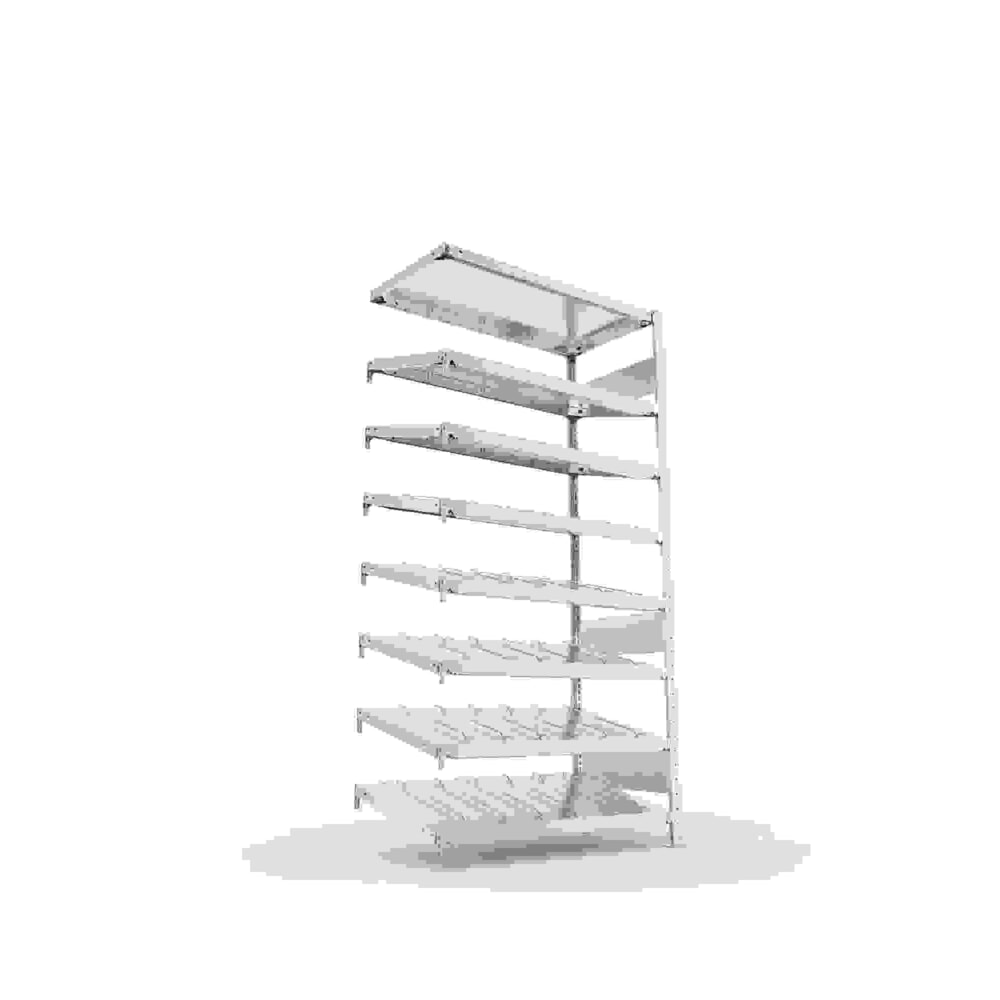 N° de l'image du produit 2 : Rayonnage dynamique pour palettes META TA, unilatéral, avec tablettes, profondeur 500 mm
