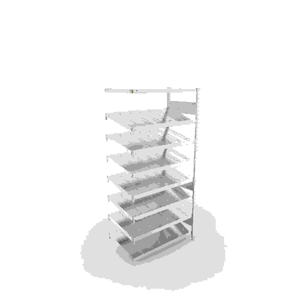 N° de l'image du produit 4 : Rayonnage dynamique pour palettes META TA, unilatéral, avec tablettes, profondeur 500 mm
