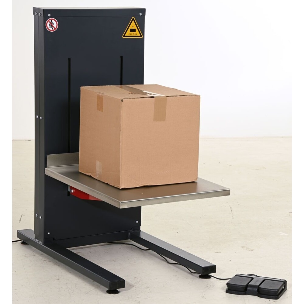 N° de l'image du produit 3 : Rocholz Höhenverstellbarer Packtisch, elektrisch, stationär, HxBxT 360 - 860 mm x 450 mm x 856 mm