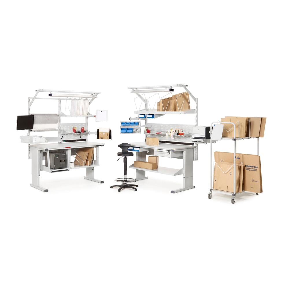 Produktabbildung Nr. 3: TRESTON Kartonwagen mit Lenkrollen, 2 Etagen, HxBxT 1.515 x 1.090 x 530 mm