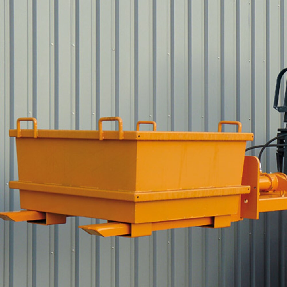 Produktabbildung Nr. 3: Eichinger® Behälterkipper hydraulisch für Behälter mit Staplerschuhen, 1500 kg,  reinorange