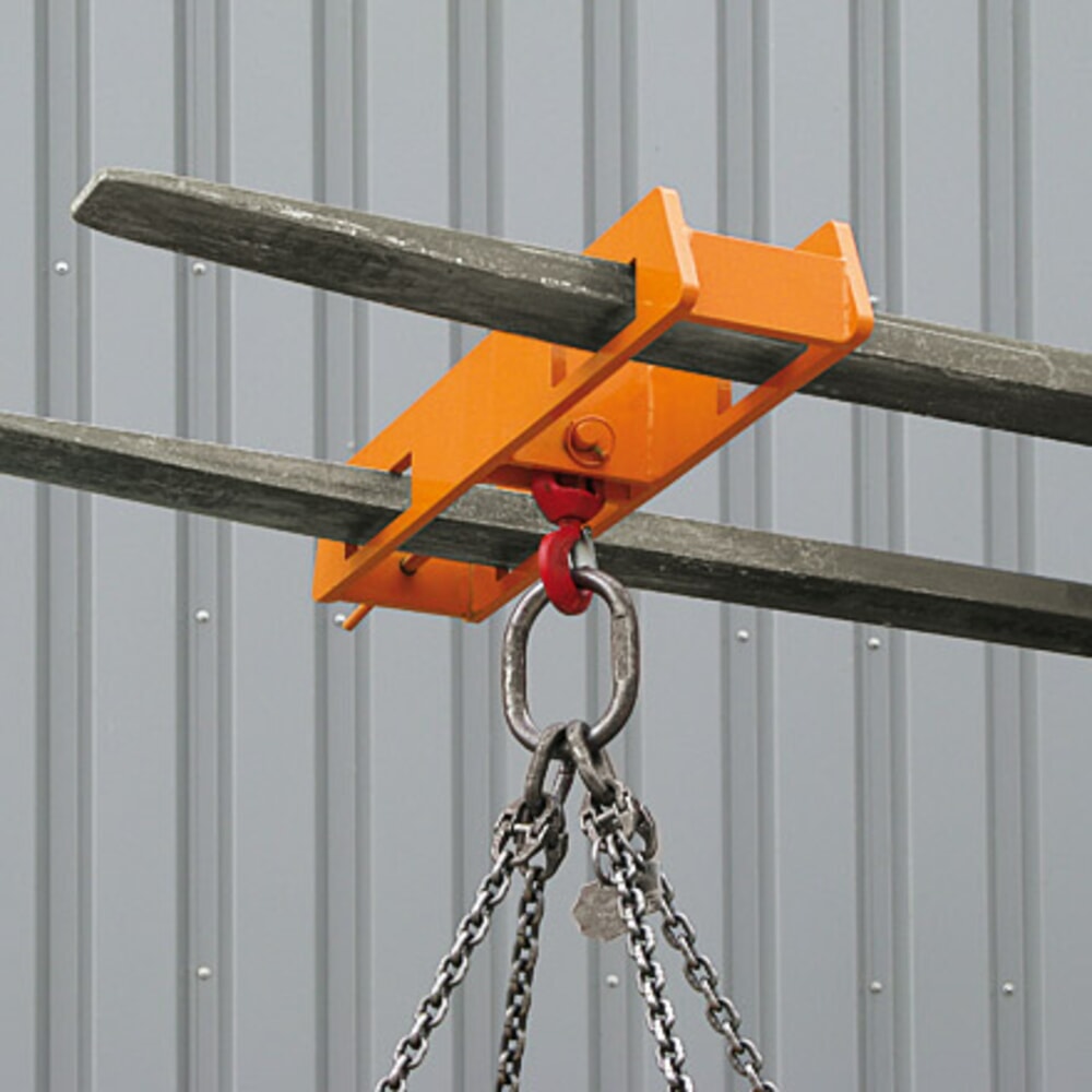 N° de l'image du produit 5 : Eichinger® Rehausse de chariot pour crochet de levage sur deux bras de fourche, 2 500 kg, orangé pur