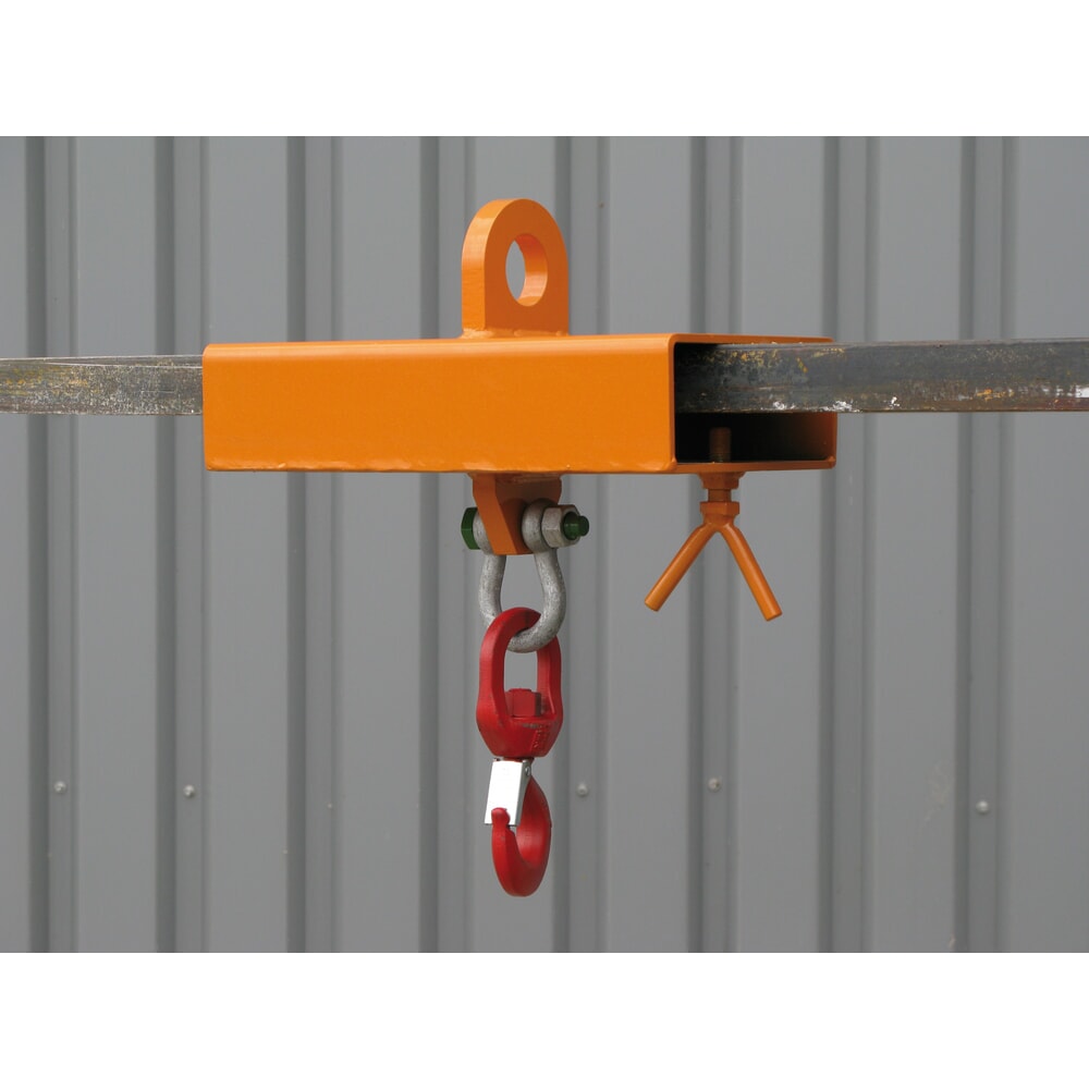 N° de l'image du produit 4 : Eichinger® Rehausse de chariot pour crochet de levage pour 1 bras, 1 000 kg, orangé pur