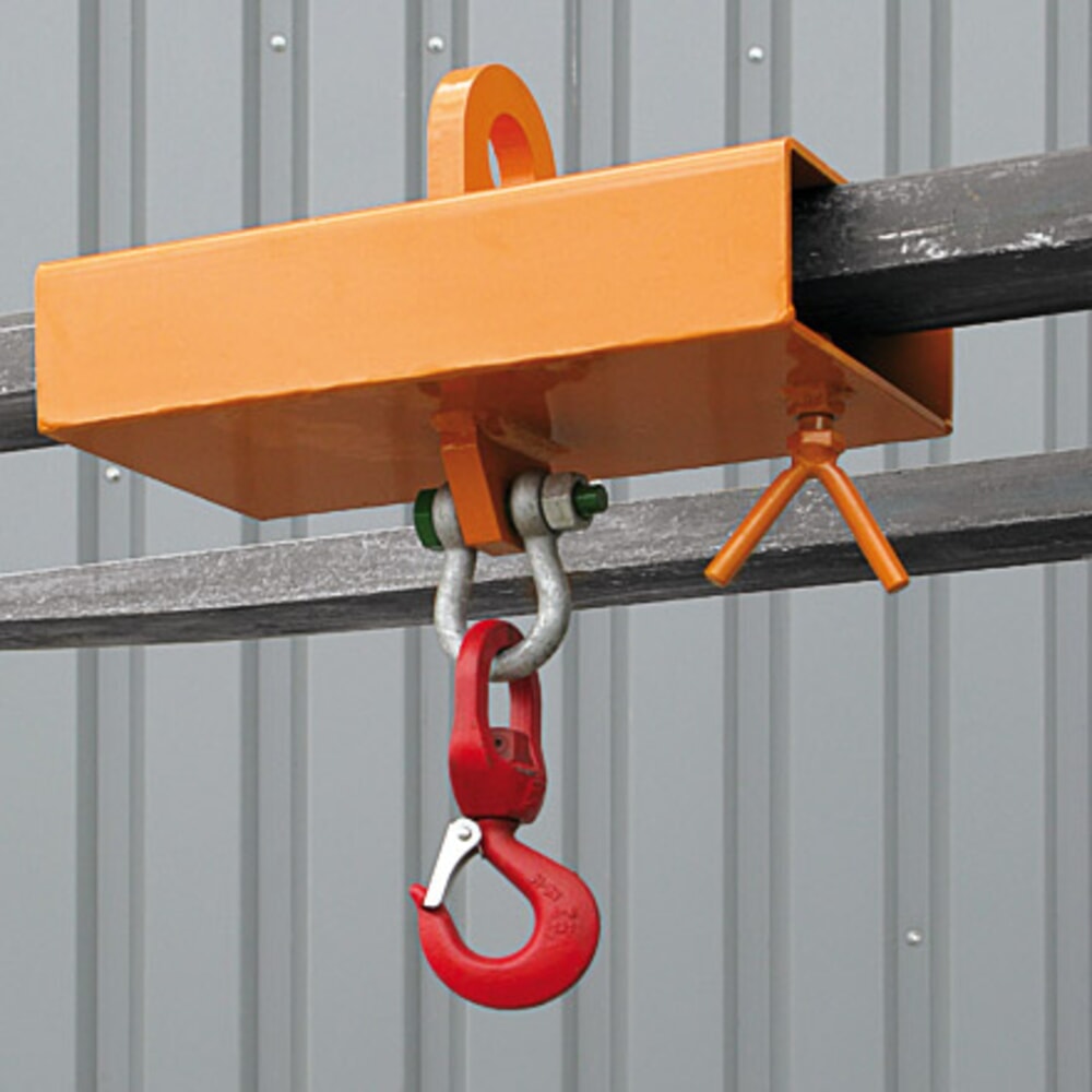 N° de l'image du produit 5 : Eichinger® Rehausse de chariot pour crochet de levage pour 1 bras, 1 000 kg, orangé pur