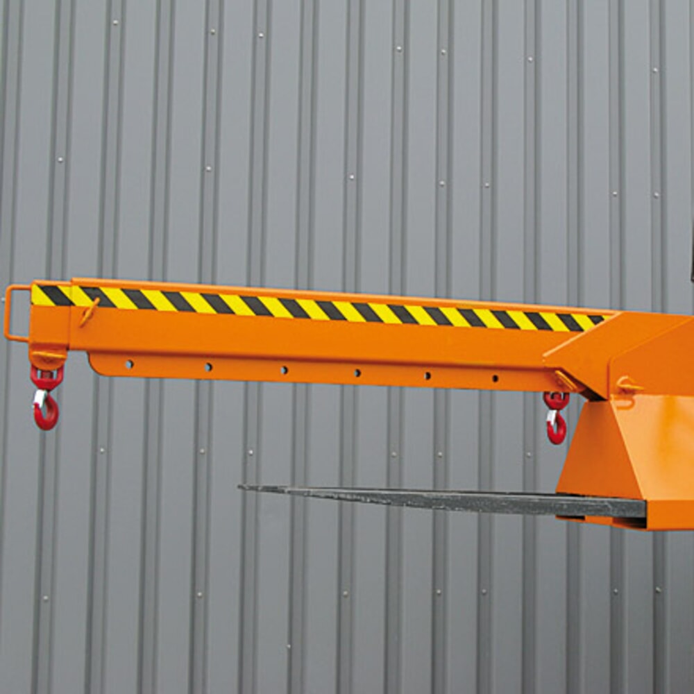 N° de l'image du produit 4 : Eichinger® Bras de grue télescopique et réglable en hauteur, 2 500 kg, orangé pur