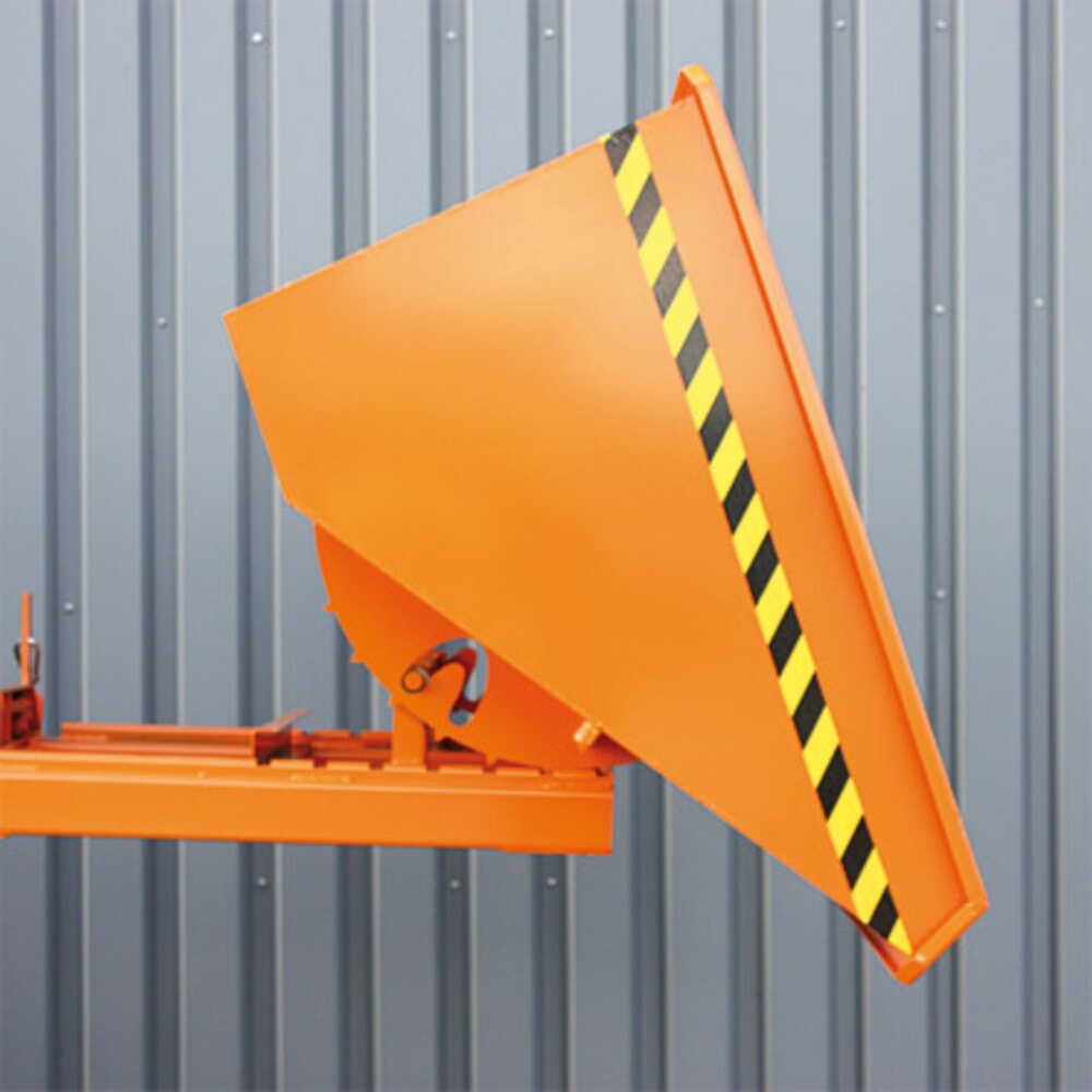 N° de l'image du produit 3 : Eichinger® Benne basculante pour charges lourdes avec patins de roulement, 1500 kg, 1250 litres, gris anthracite