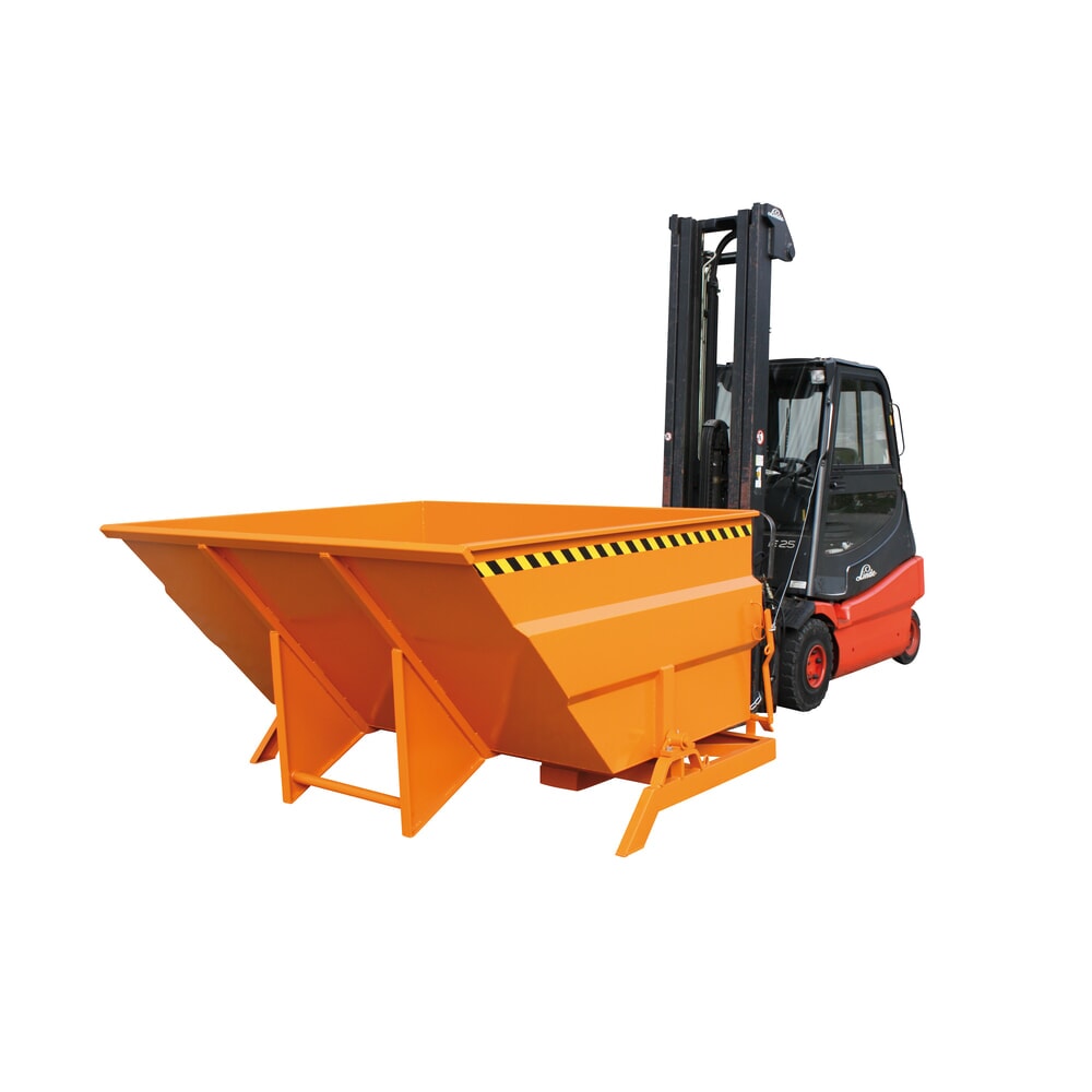 N° de l'image du produit 3 : Benne basculante Eichinger® extra large et robuste, 2 500 kg, 3 000 litres, orangé pur