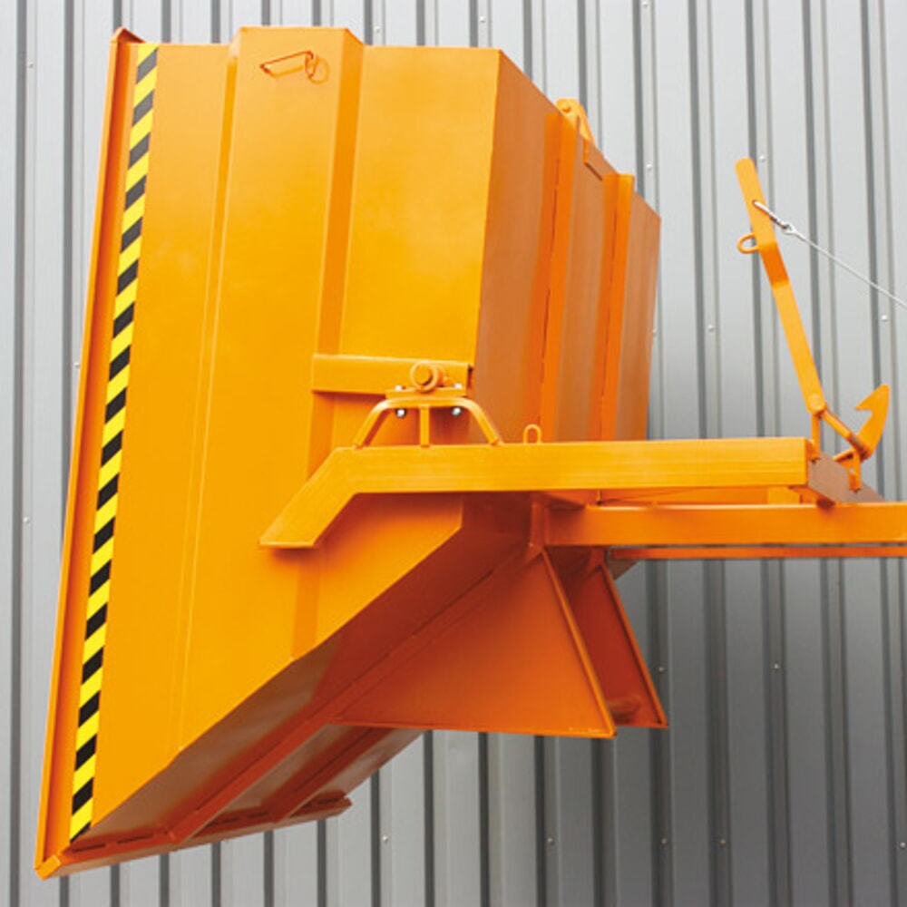 N° de l'image du produit 5 : Benne basculante Eichinger® extra large et robuste, 2 500 kg, 3 000 litres, orangé pur