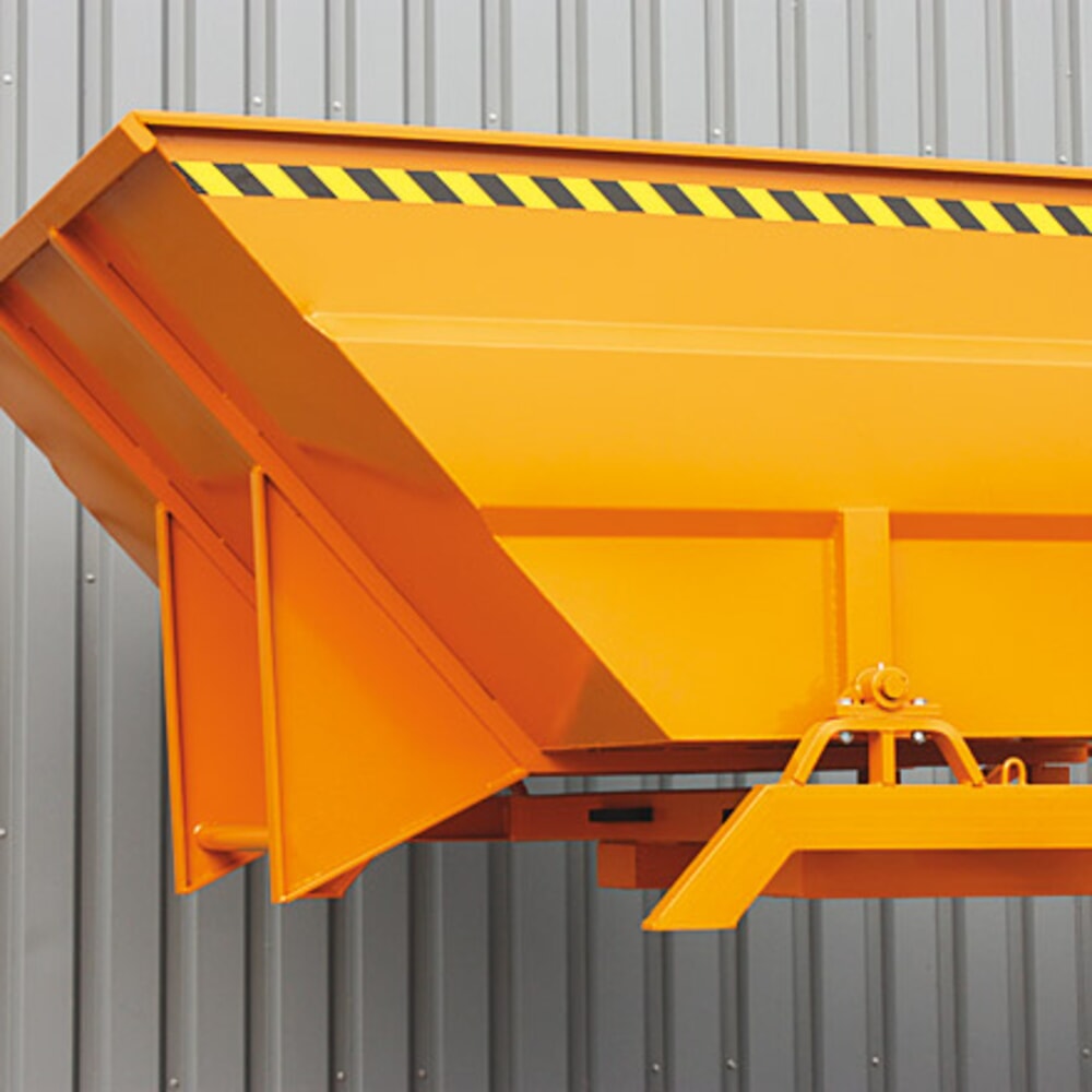 N° de l'image du produit 6 : Benne basculante Eichinger® extra large et robuste, 2 500 kg, 3 000 litres, orangé pur