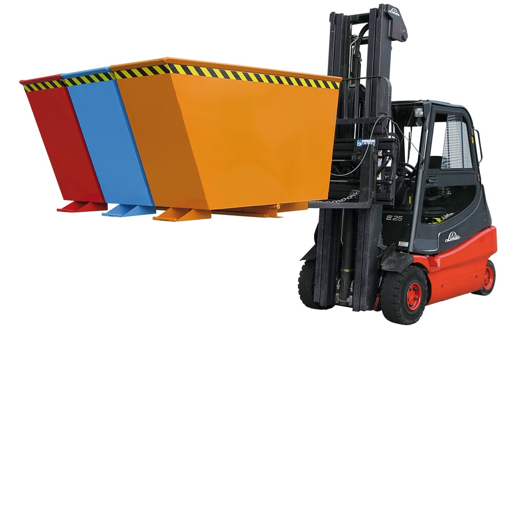 Produktabbildung Nr. 2: Eichinger® Kippbehälter  Sortiersystem 2in1 oder "3in1", 2x900 Liter, reinorange