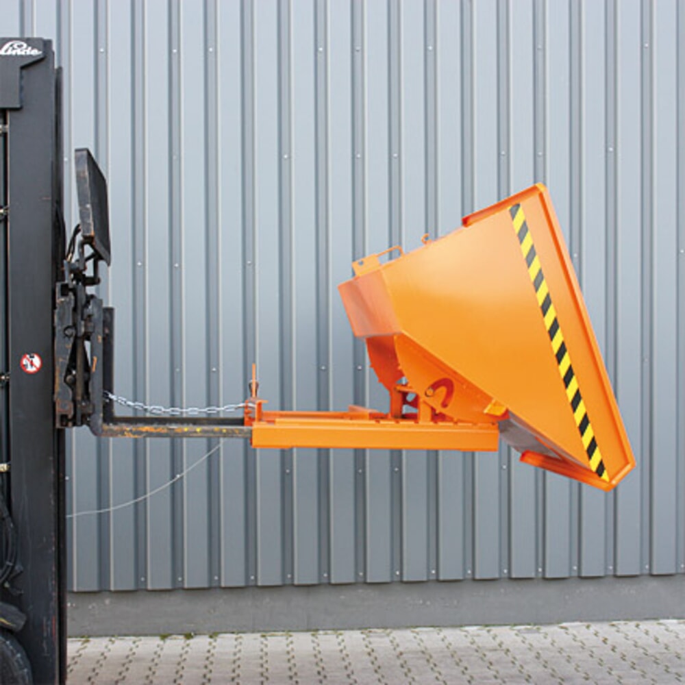 N° de l'image du produit 6 : Eichinger® Benne basculante pour charges lourdes avec patins de roulement, 1500 kg, 1250 litres, gris anthracite