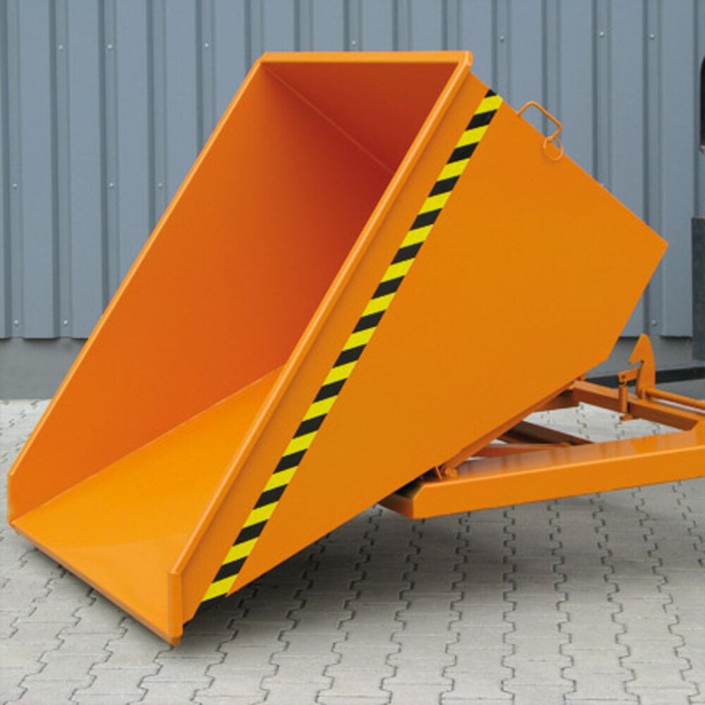 Produktabbildung Nr. 3: Eichinger® Kippbehälter in niedriger Bauhöhe, 1000 kg, 300 Liter, reinorange