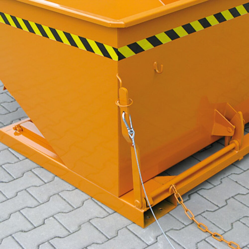 Produktabbildung Nr. 5: Eichinger® Kippbehälter in niedriger Bauhöhe, 1000 kg, 300 Liter, reinorange