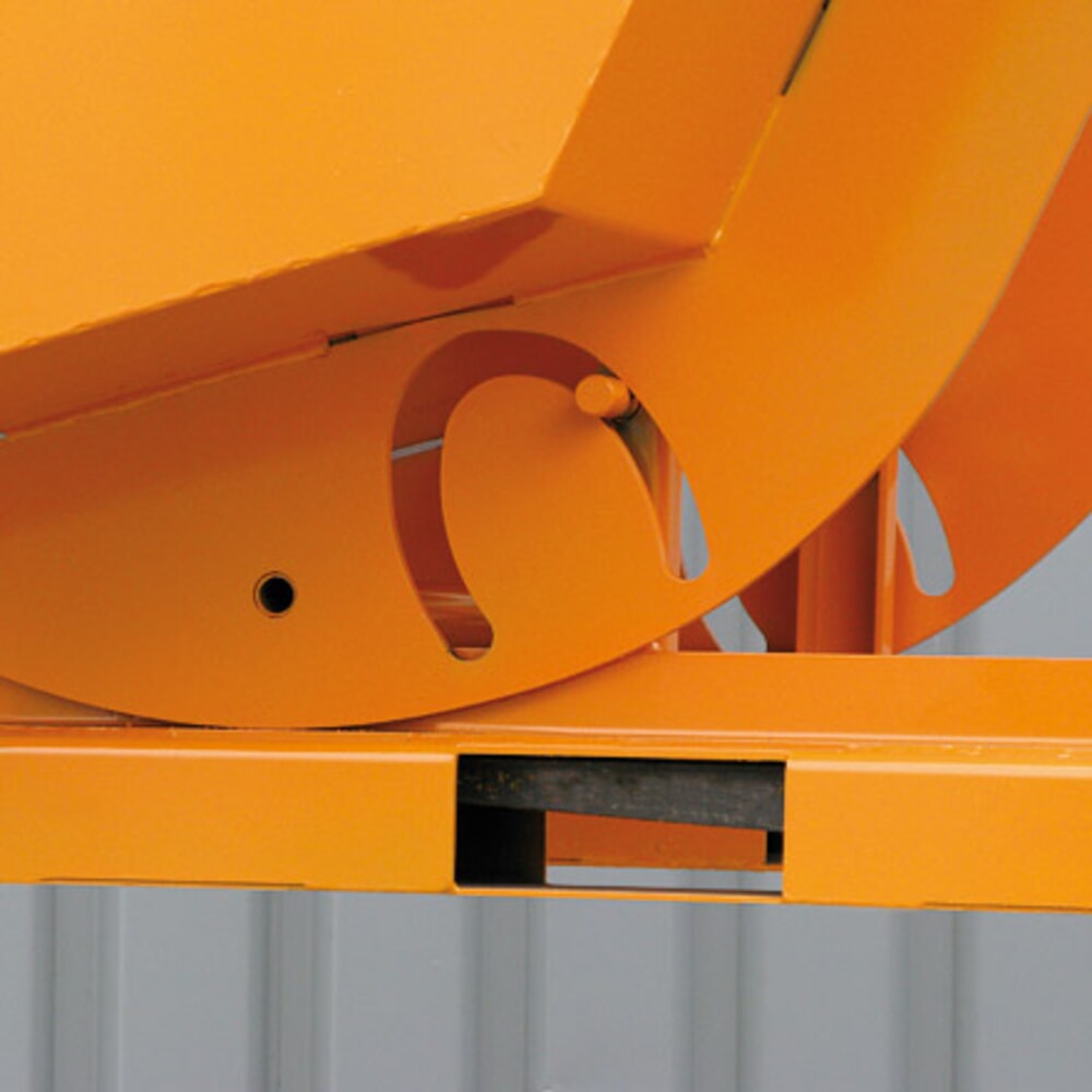 N° de l'image du produit 5 : Benne basculante Eichinger® hauteur de construction élevée, basculable transversalement au sens de la marche et dans le sens de la marche, 1 000 kg, 300 litres, orangé pur