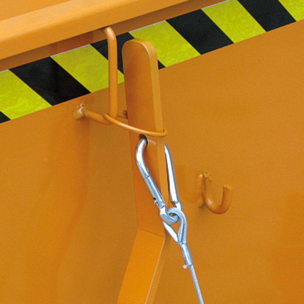 N° de l'image du produit 3 : Benne basculante Eichinger® hauteur de construction faible, 1 000 kg, 400 litres, orangé pur