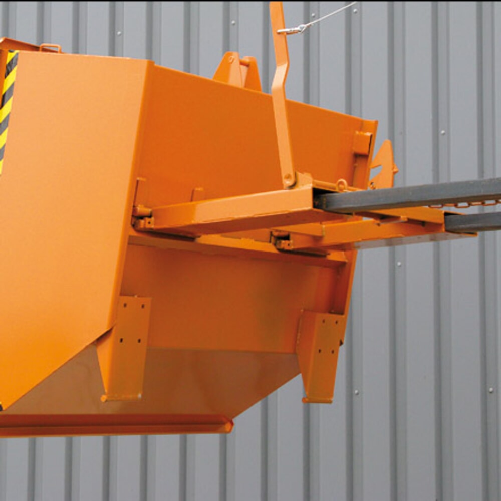 N° de l'image du produit 4 : Benne basculante Eichinger® hauteur de construction faible, 1 000 kg, 400 litres, orangé pur
