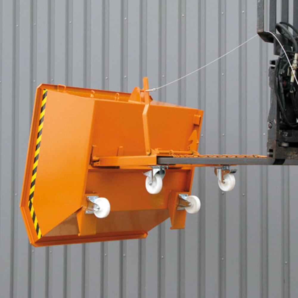 N° de l'image du produit 6 : Benne basculante Eichinger® hauteur de construction faible, 1 000 kg, 400 litres, orangé pur