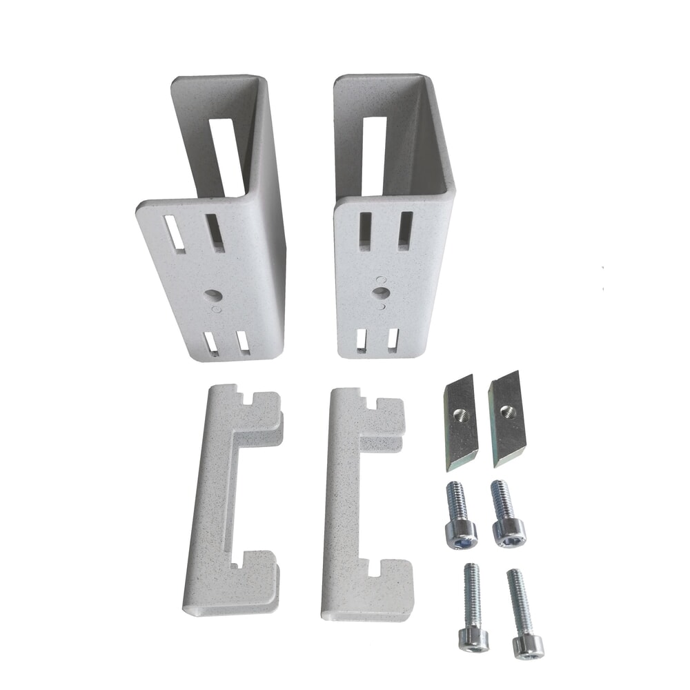 Illustration du produit: Kit d'adaptation TRESTON pour bras pivotants sur montants perforés et profilés de montage en C