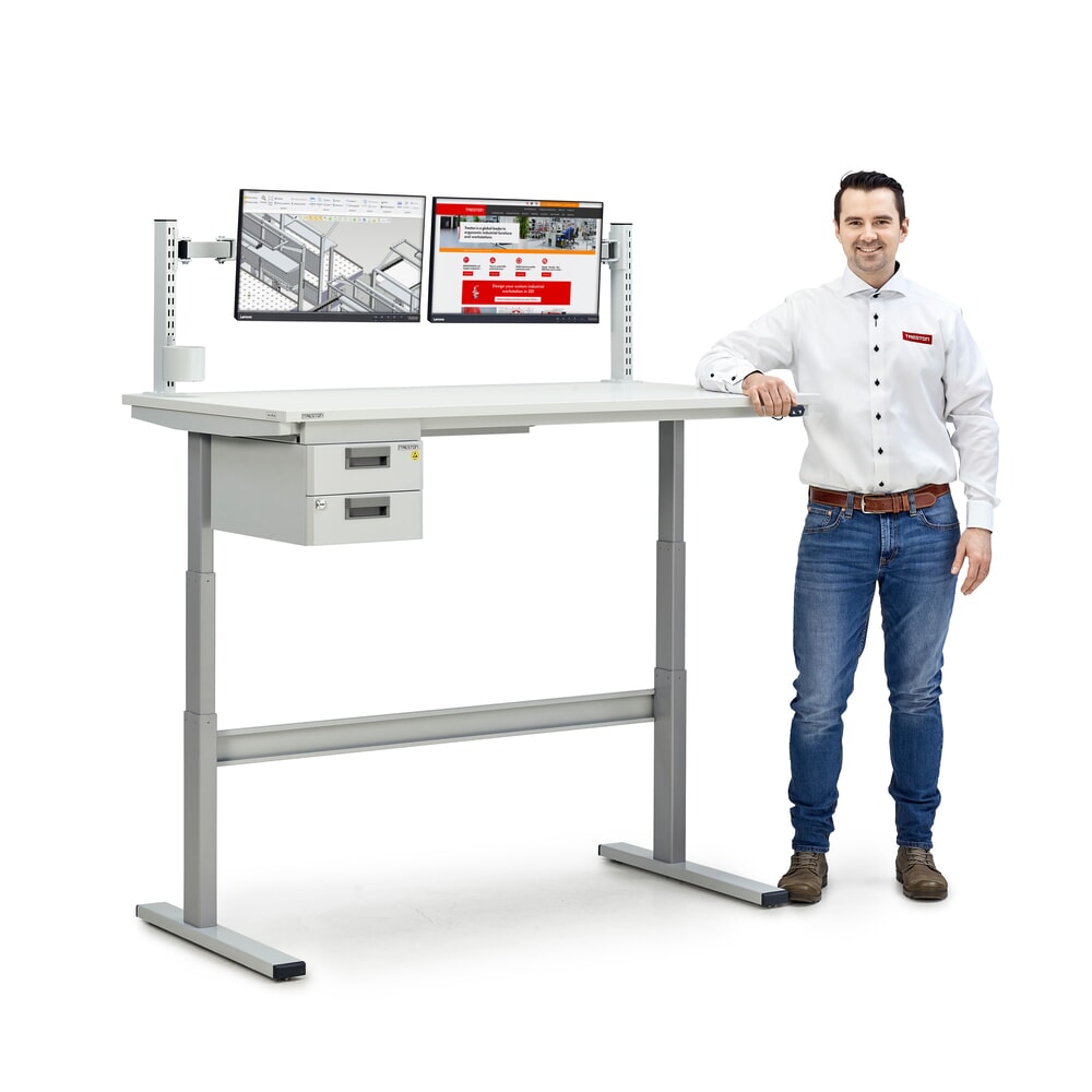 Produktabbildung Nr. 3: TRESTON TED-Arbeitstisch, elektrisch höhenverstellbar, HxBxT 630-1.270 x 900 x 800 mm