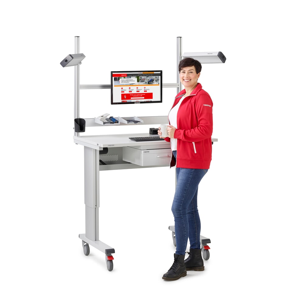 Produktabbildung Nr. 5: TRESTON Arbeitstisch, Typ WB, höhenverstellbar, Kurbel , BxT 1.500 x 800 mm