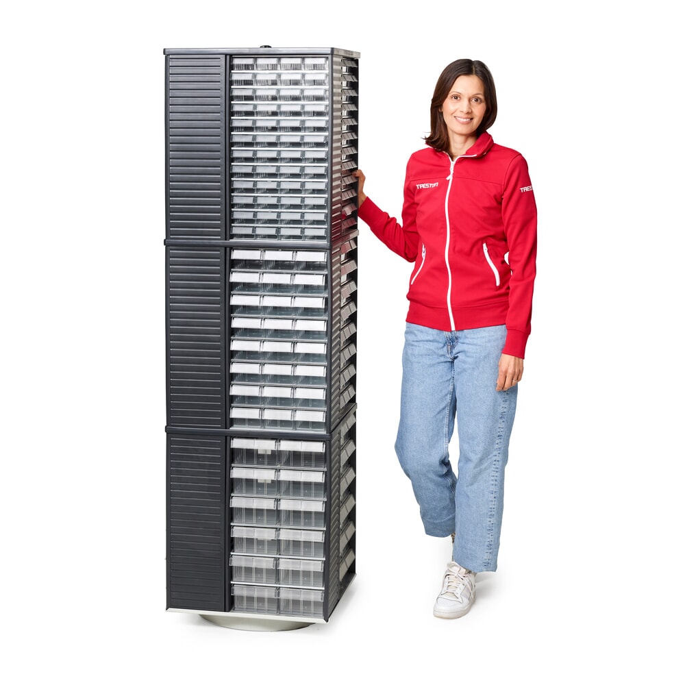 Produktabbildung Nr. 4: TRESTON Drehständer für Kleinteilemagazine Premium, Tragkraft 400 kg, BxHxT 500 x 1730 x 500 mm