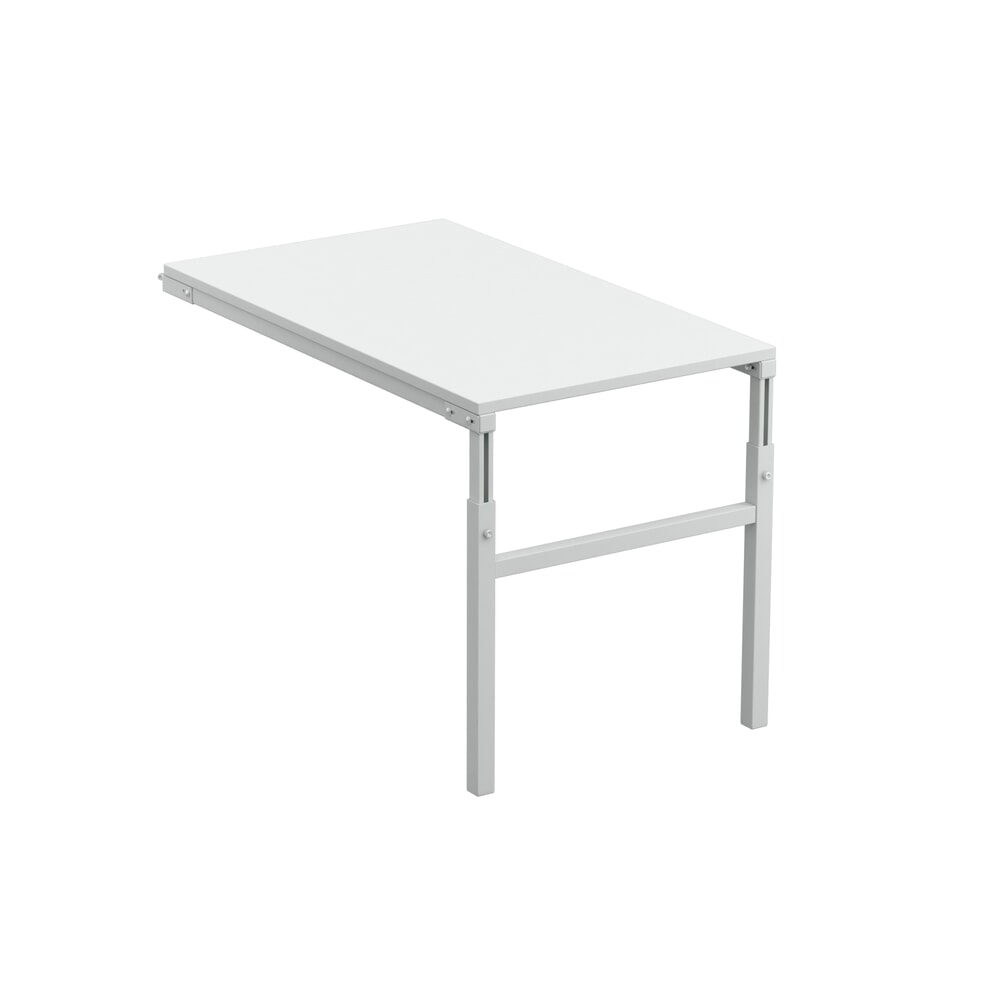 Illustration du produit: Table d’angle d’appoint pour système de poste de travail, réglable en hauteur, capacité de charge 150 kg, l x P 1 000 x 500 mm