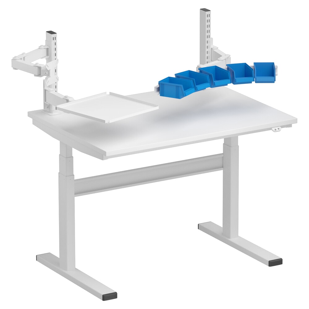 Produktabbildung Nr. 5: Rasterrohre für TRESTON TED-Arbeitstisch, mit Flansch, Höhe 400 mm, 2 Stk/VE