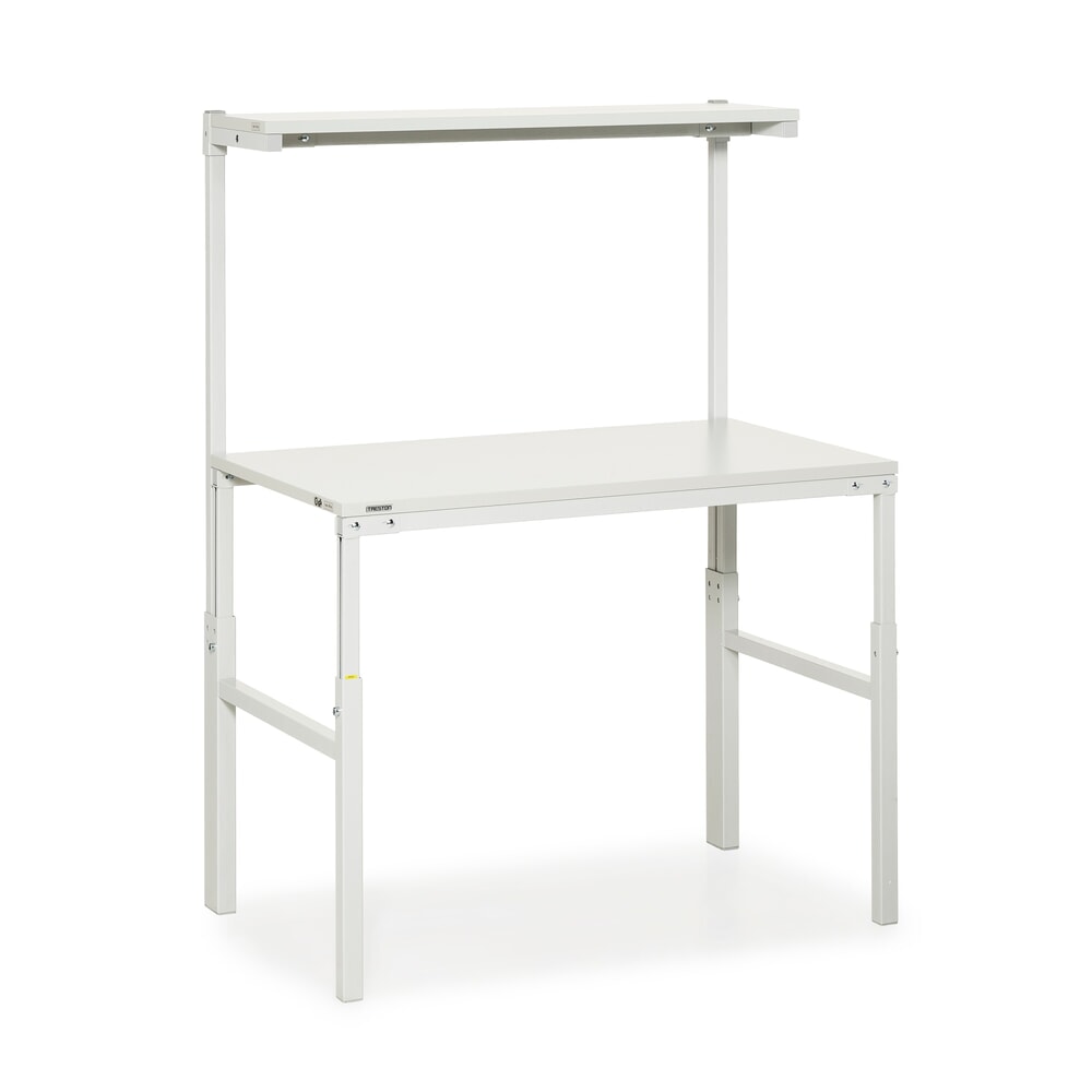 Illustration du produit: TRESTON Table de travail avec tablette surélevée, réglable en hauteur, capacité de charge 300 kg, lxP 1 200 x 700 mm
