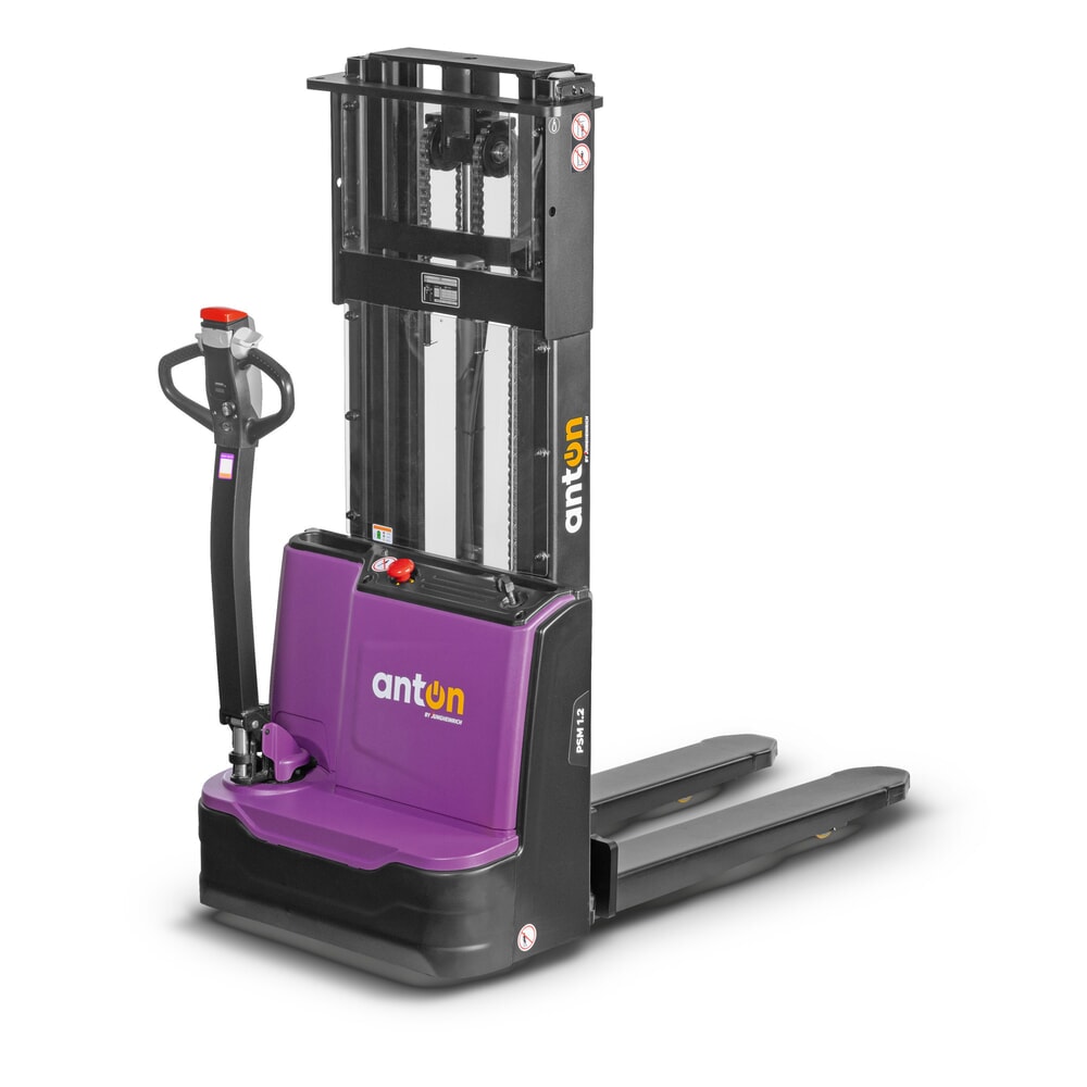 Produktabbildung: AntOn by Jungheinrich Elektro-Hochhubwagen PSM 1.2, mit Zweifach-Teleskop-Hubgerüst, Tragfähigkeit 1200 kg, Hubhöhe 2522 mm