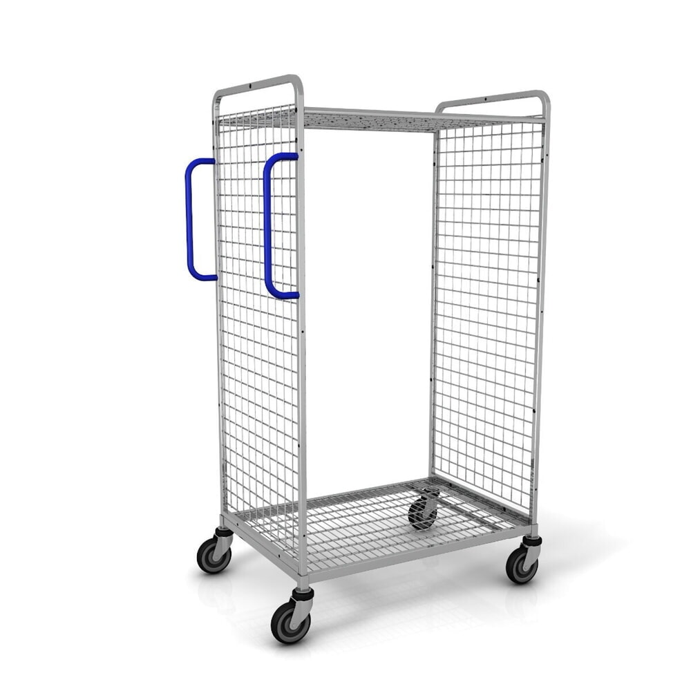 Produktabbildung: Ameise® Kommissionierwagen AK-L, 2 Gitterwände, inkl. 1 Zwischenboden, HxBxT 1.625 x 660 x 935 mm