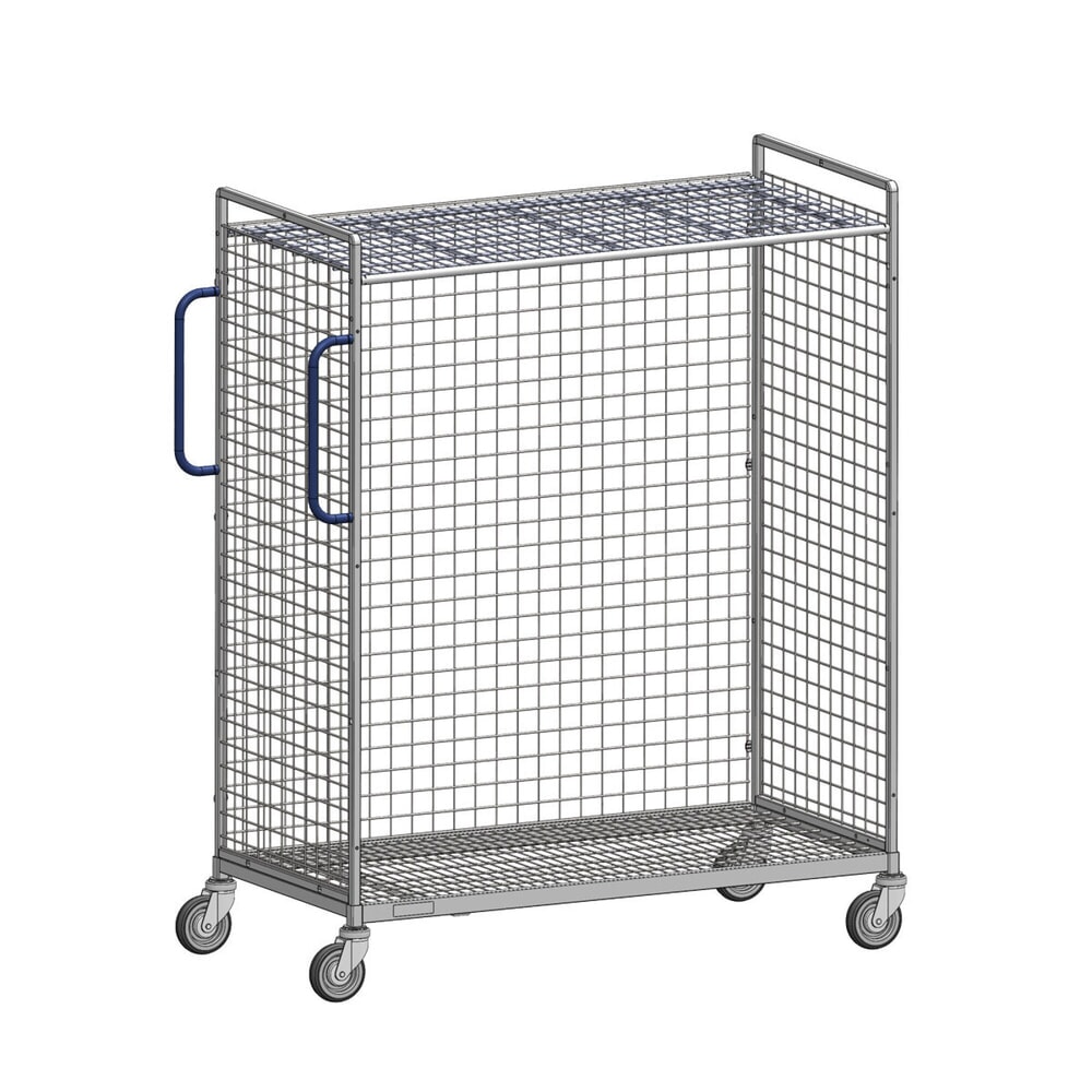 Produktabbildung: Ameise® Kommissionierwagen AK-L, 3 Gitterwände, inkl. 1 Zwischenboden, HxBxT 1.625 x 660 x 1.330 mm