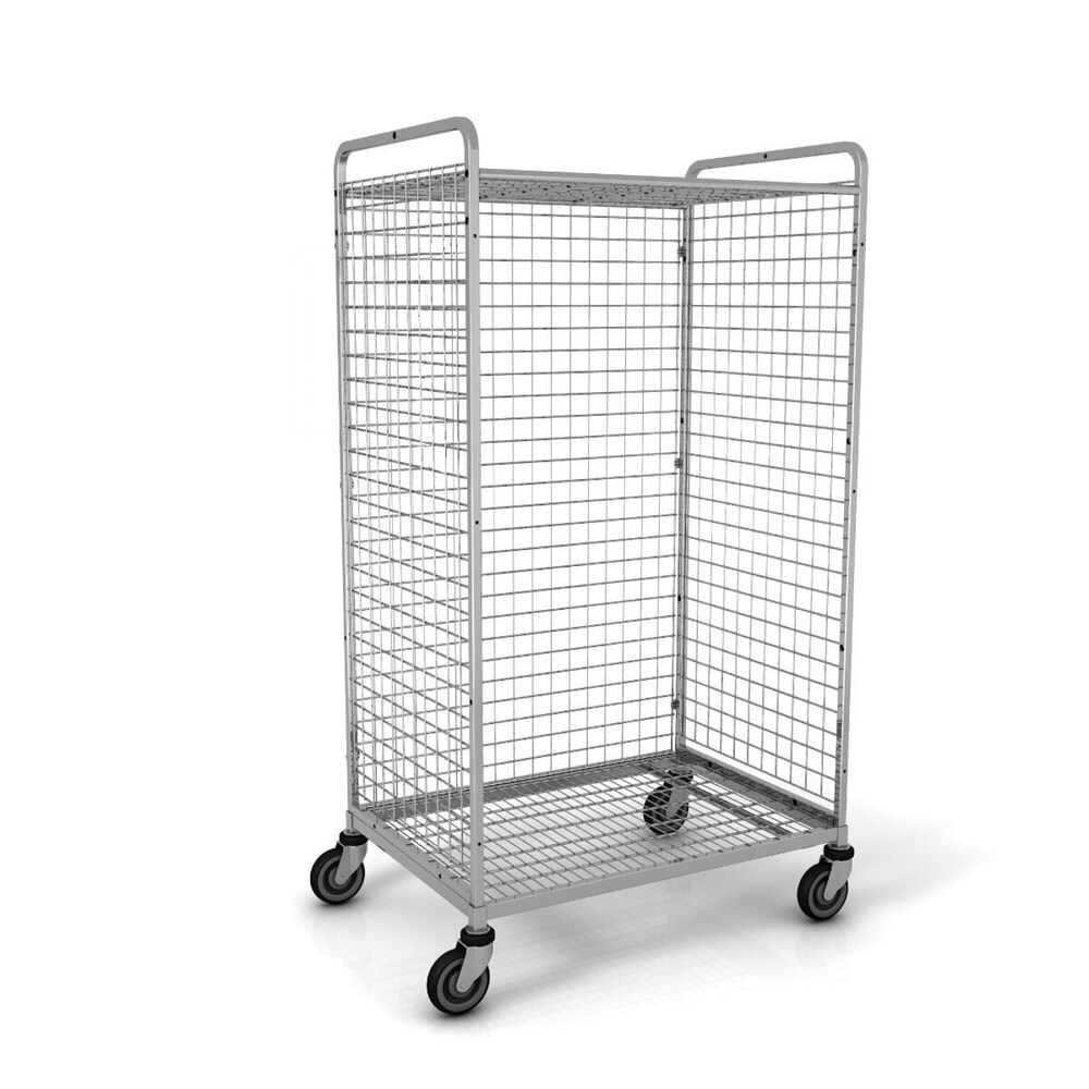 Illustration du produit: Chariot de préparation de commandes Ameise® AK-L, 3 parois grillagées, 1 plateau intermédiaire inclus, HxlxP 1 625 x 660 x 935 mm