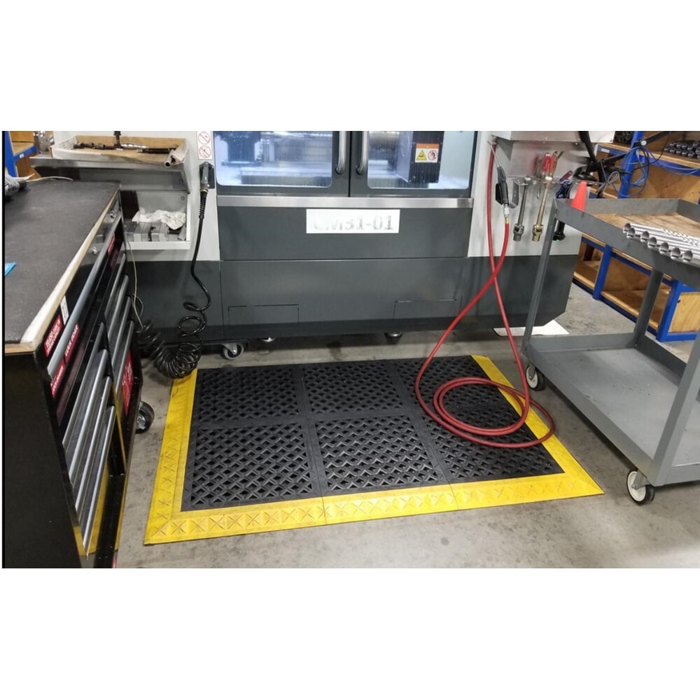 N° de l'image du produit 5 : REBOURNE® Anti-Ermüdungsmatte H2, hochbelastbar, gelochte Oberfläche, modulare Kachel, BxL 460 mm x 460 mm