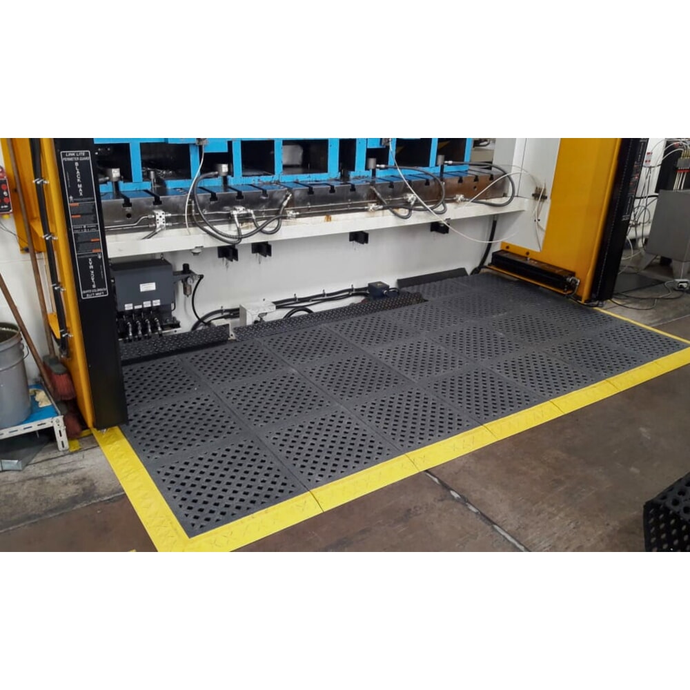 N° de l'image du produit 5 : REBOURNE® Anti-Ermüdungsmatte H4, Antirutsch, gelochte Oberfläche, modulare Kachel, BxL 460 mm x 460 mm