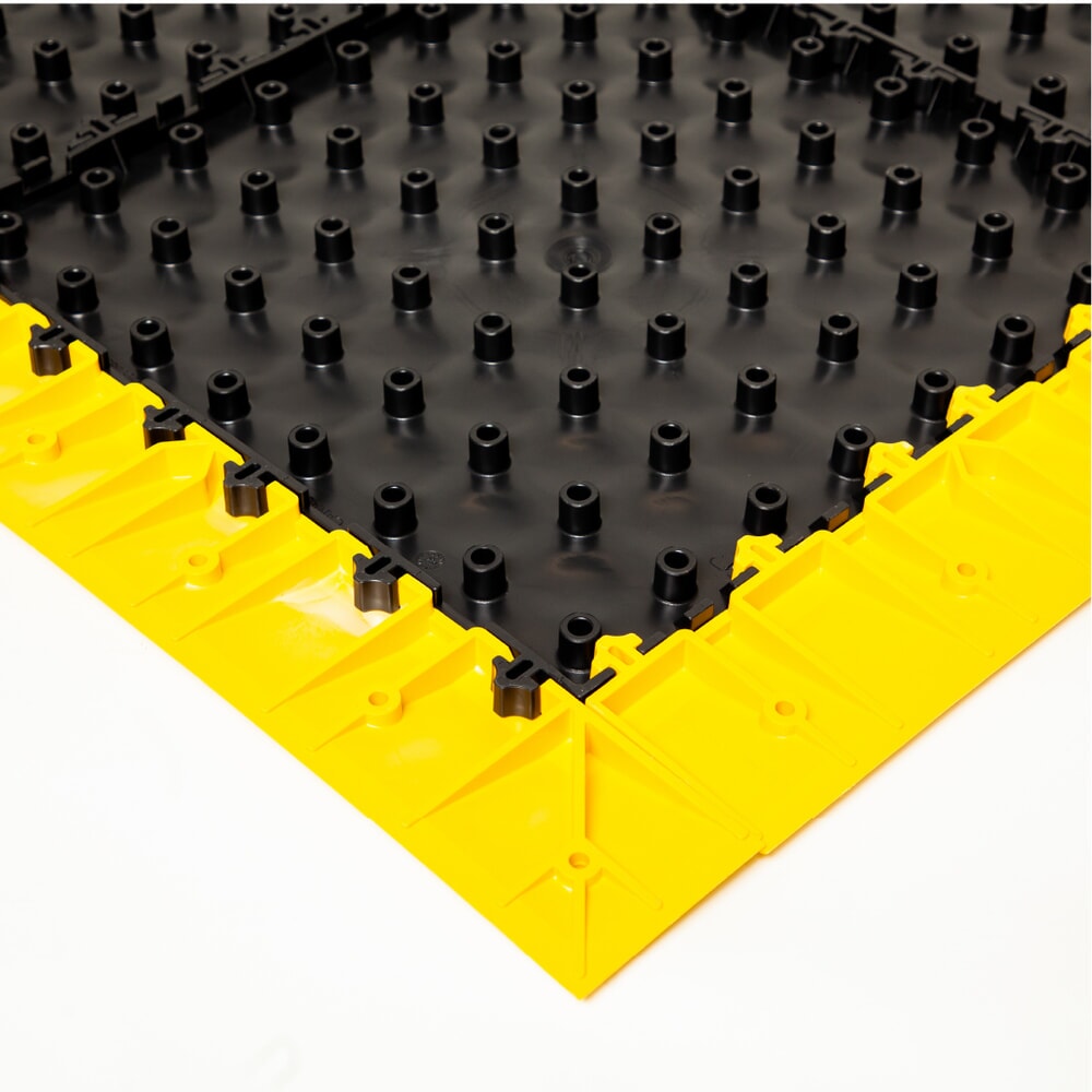 N° de l'image du produit 3 : REBOURNE® Anti-Ermüdungsmatte H3, Antirutsch, Arbeitsplatz-Set mit 4 Randleisten, BxL 1120 mm x 1120 mm