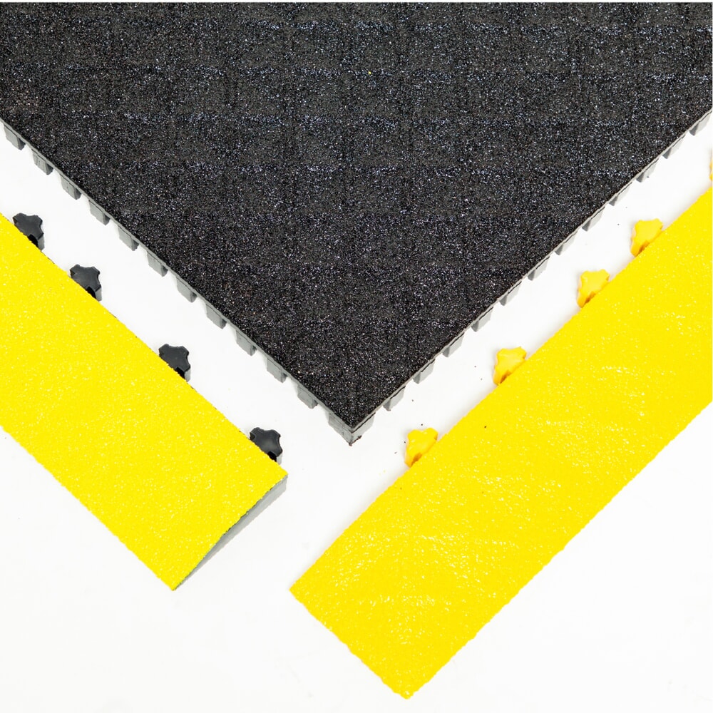 N° de l'image du produit 4 : REBOURNE® Anti-Ermüdungsmatte H3, Antirutsch, Arbeitsplatz-Set mit 4 Randleisten, BxL 1120 mm x 1120 mm