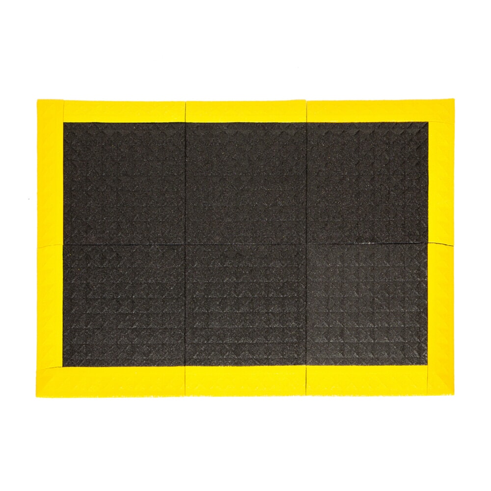 N° de l'image du produit 1 : REBOURNE® Anti-Ermüdungsmatte H3, Antirutsch, Arbeitsplatz-Set mit 4 Randleisten, BxL 1120 mm x 1120 mm