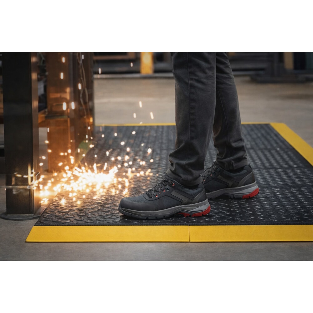 N° de l'image du produit 8 : REBOURNE® Anti-Ermüdungsmatte H3, Antirutsch, Arbeitsplatz-Set mit 4 Randleisten, BxL 1120 mm x 1120 mm