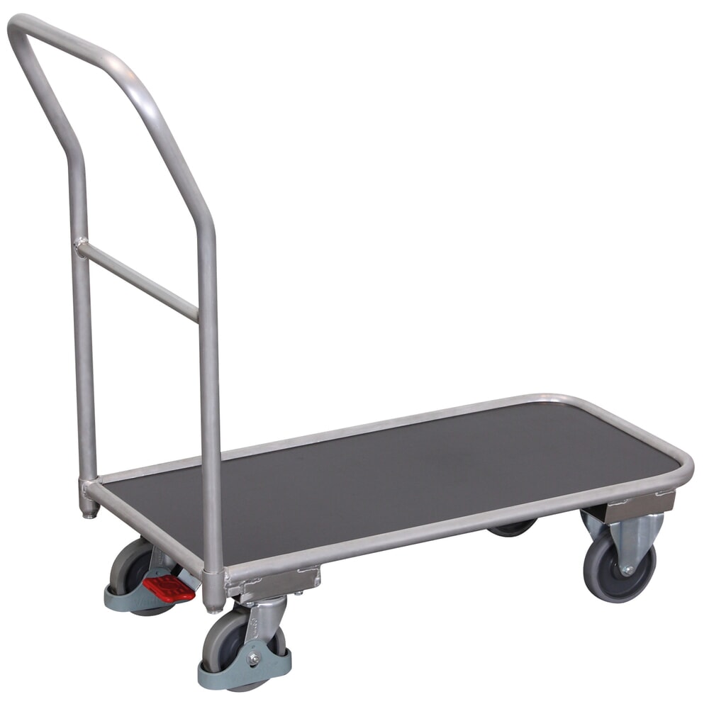 N° de l'image du produit 1 : VARIOfit® Aluminium-Magazinwagen, mit Sperrholz-Ladefläche, EasySTOP®-Bremssystem